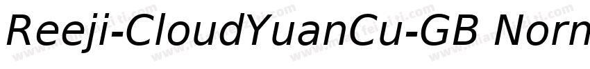 Reeji-CloudYuanCu-GB Normal字体转换